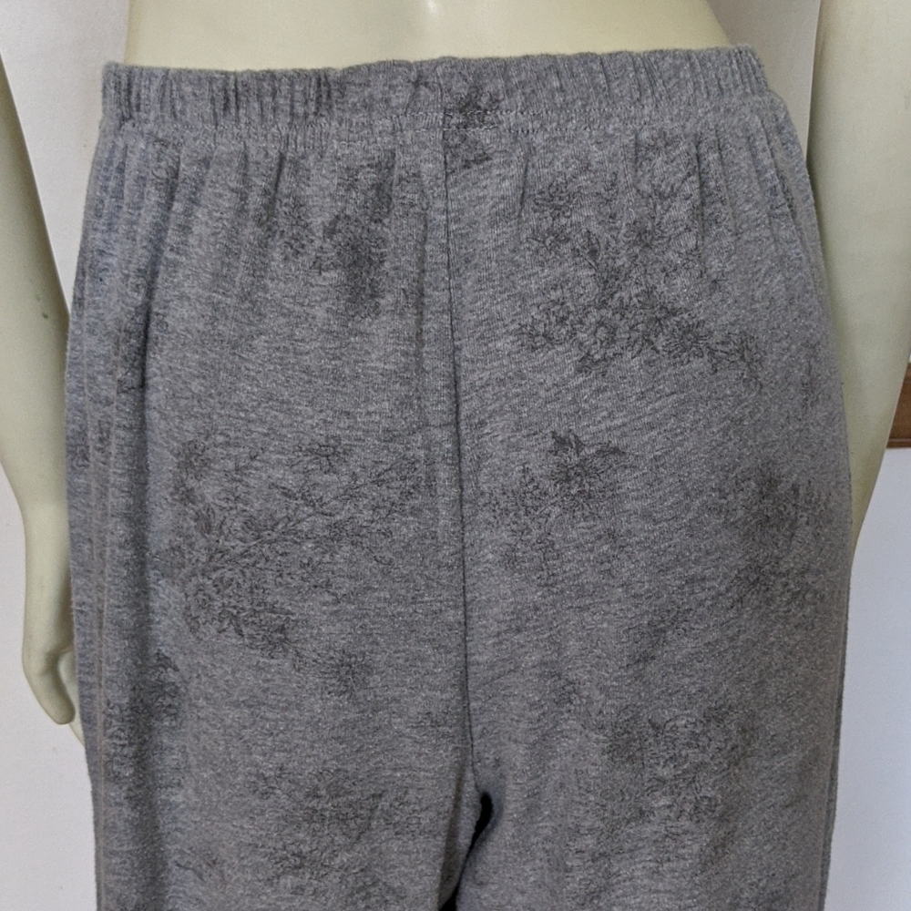 Gillian & O'Malley Gray, Black Floral Sleepwear S - Picture 4 of 6